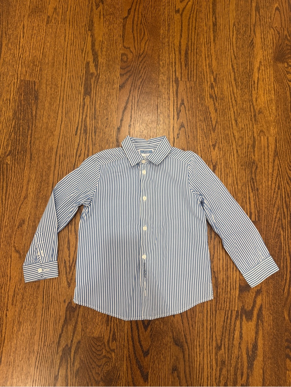 Jacadi Boys Blue & White Striped Button-Down Shirt